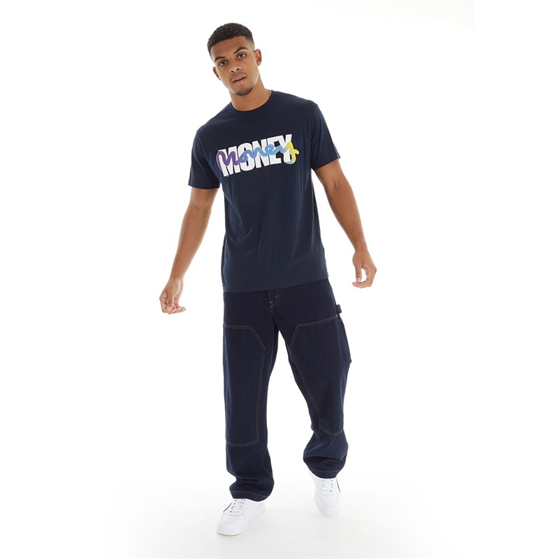 Money Mens Wrap T-Shirt Navy