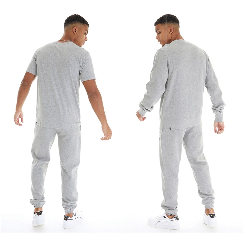 Money Mens Three Pack Crew Neck Tracksuit And T-Shirt Set Grey Melange