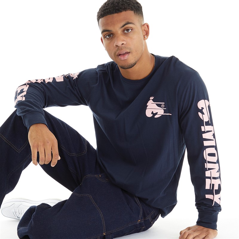 Money Mens Speed Money Long Sleeve Top Navy