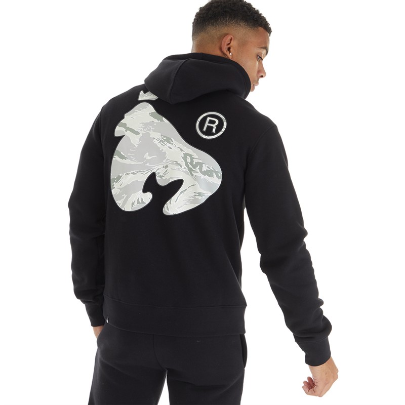 Money Mens Money Camo Fill Hoodie Black