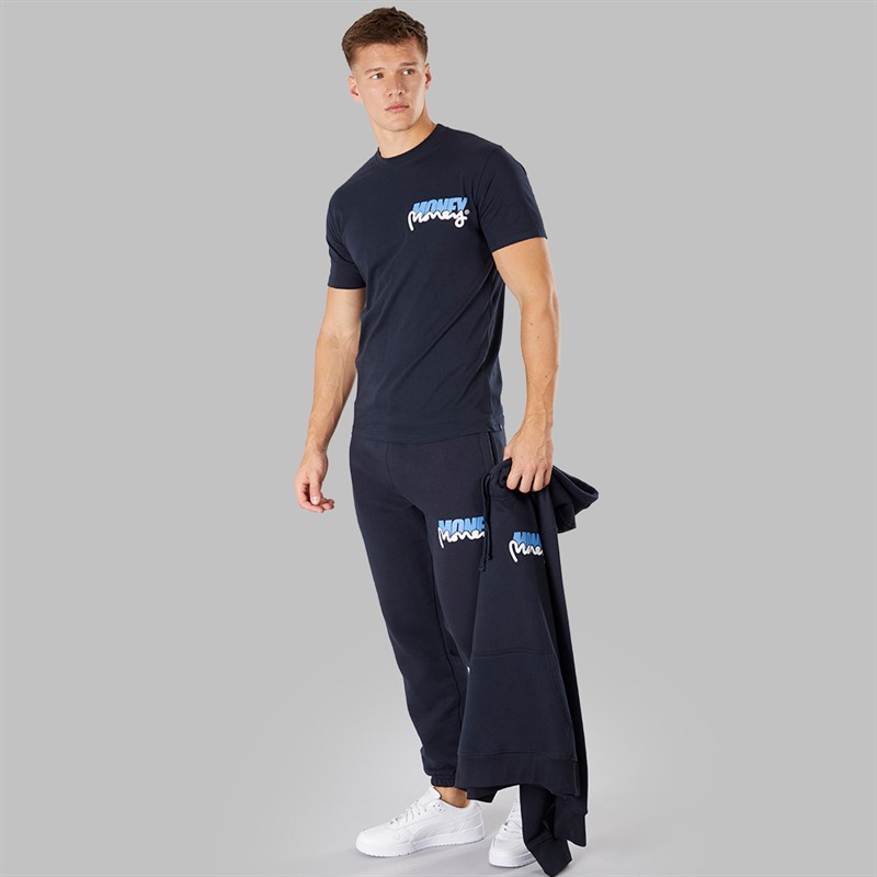 Money Mens Three Pack Tracksuit and T-Shirt Set Navy
