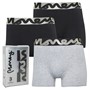 Money Mens Three Pack Logo Trunks Silver