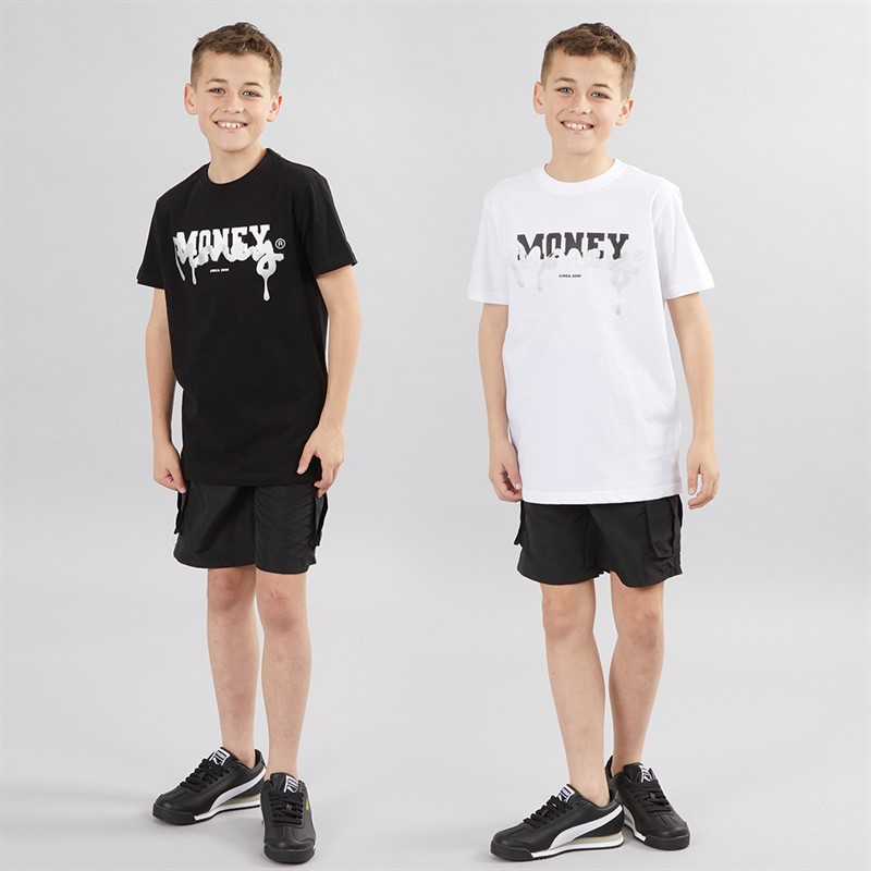 Money Boys Two Pack Defaced T-Shirts Black/White
