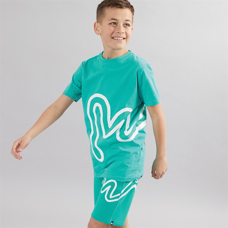 Money Boys Sig Star T-Shirt And Shorts Co-Ord Set Teal