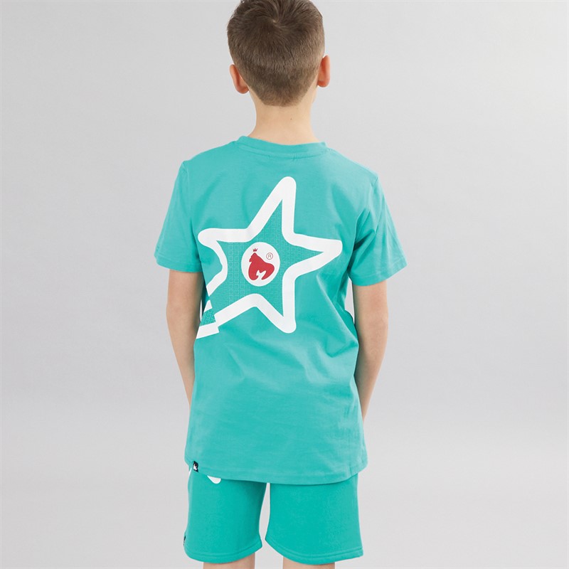 Money Boys Sig Star T-Shirt And Shorts Co-Ord Set Teal