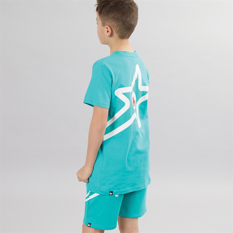Money Boys Sig Star T-Shirt And Shorts Co-Ord Set Teal