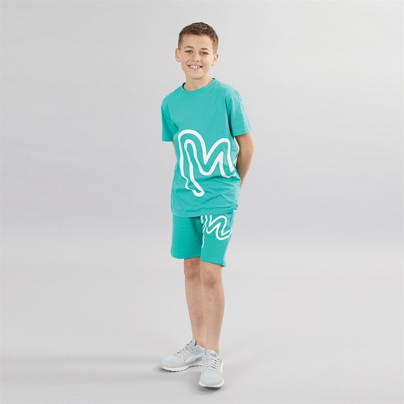 Money Boys Sig Star T-Shirt And Shorts Co-Ord Set Teal