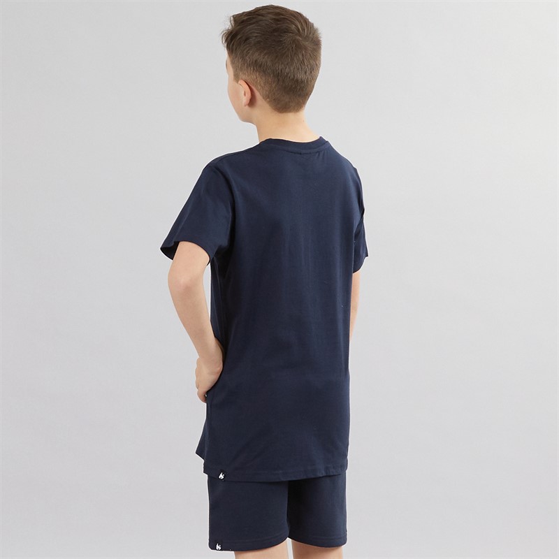 Money Boys Silver Plate T-Shirt And Shorts Co-Ord Set Navy