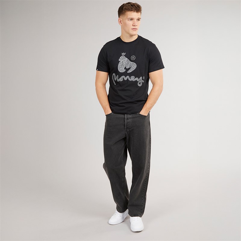 Money Mens Zebra Ape Sig T-Shirt Black