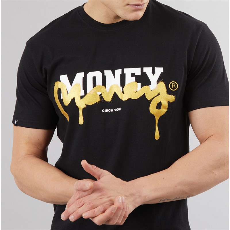 Money Mens Defaced T-Shirt Black