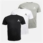 Money Mens Three Pack Lounger Mix T-Shirts White/Grey Marl/Black