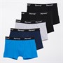 Money Boys Sig Five Pack Boxer Trunks Blue/Black/Blue/Black/Blue Blue, Black, Blue, Black, Blue