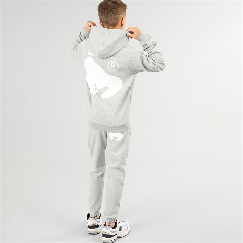 Money Boys Chop Sig Hoodie And Joggers Tracksuit Grey Marl