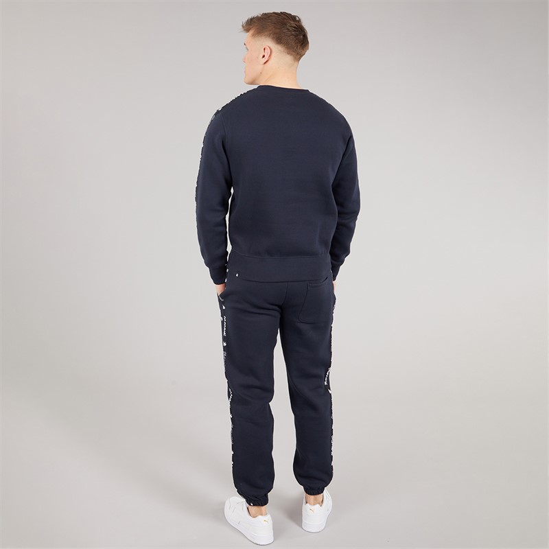 Money Mens Tape Crew Tracksuit Navy