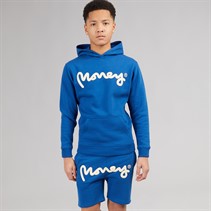 Money Boys Sport Ape Hoodie And Shorts Co-Ord Set Royal Blue