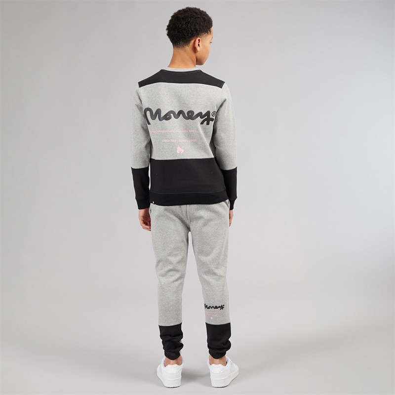 Money Boys Chop Sig Player Crew Tracksuit Grey