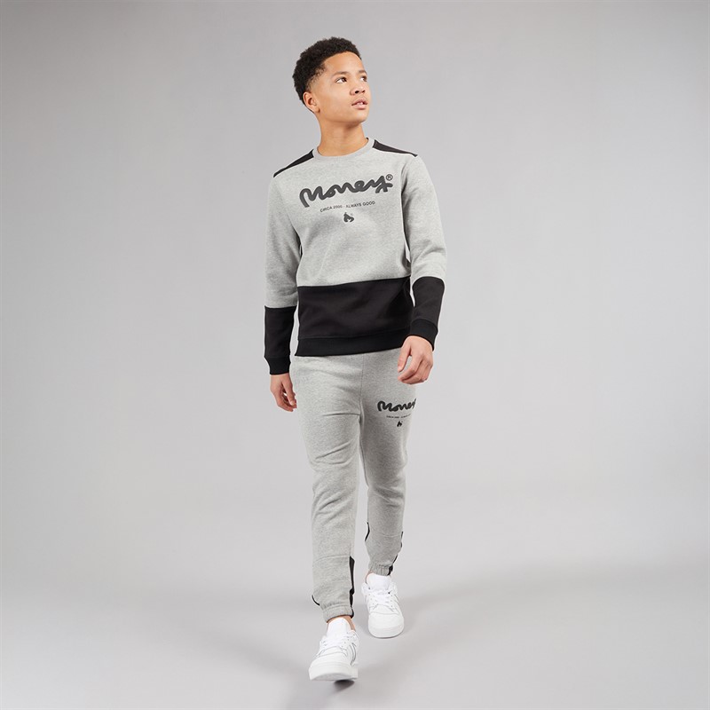 Money Boys Chop Sig Player Crew Tracksuit Grey