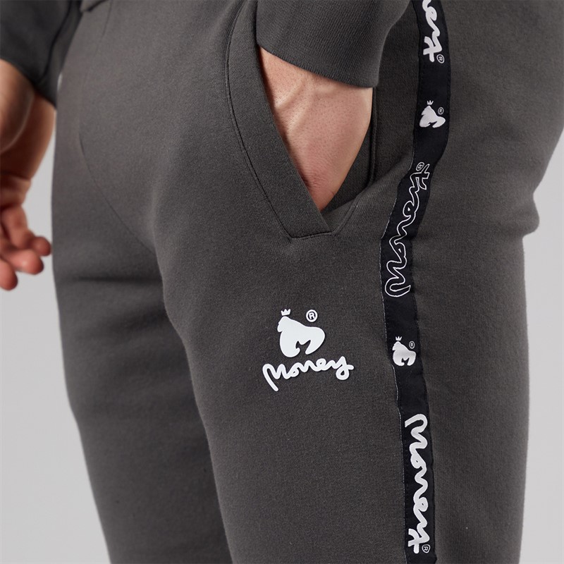 Money Mens Tape Crew Tracksuit Charcoal
