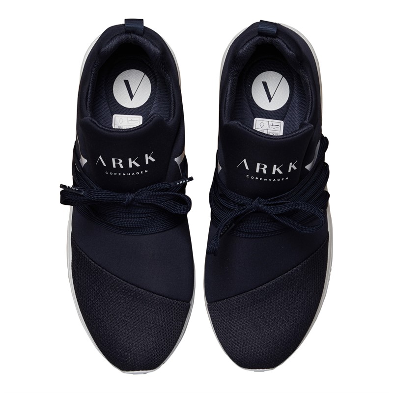 ARKK Copenhagen Womens Raven Mesh Trainers Navy