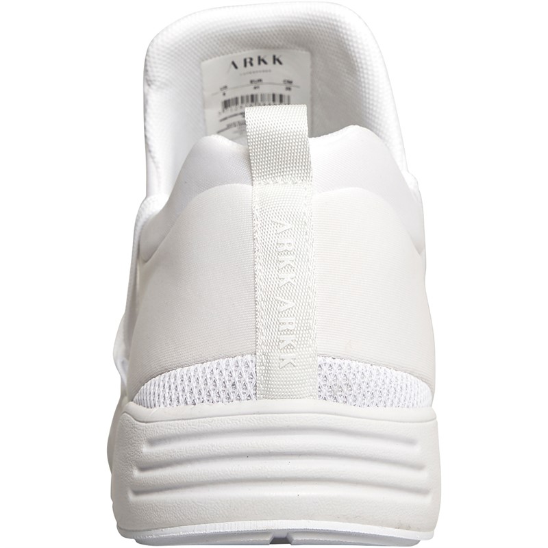 ARKK Copenhagen Mens Raven Mesh Trainers Triple White