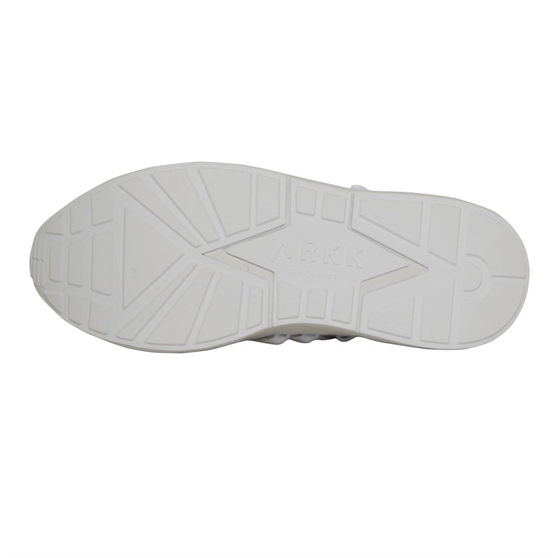 ARKK Copenhagen Womens Raven Mesh Trainers Triple White