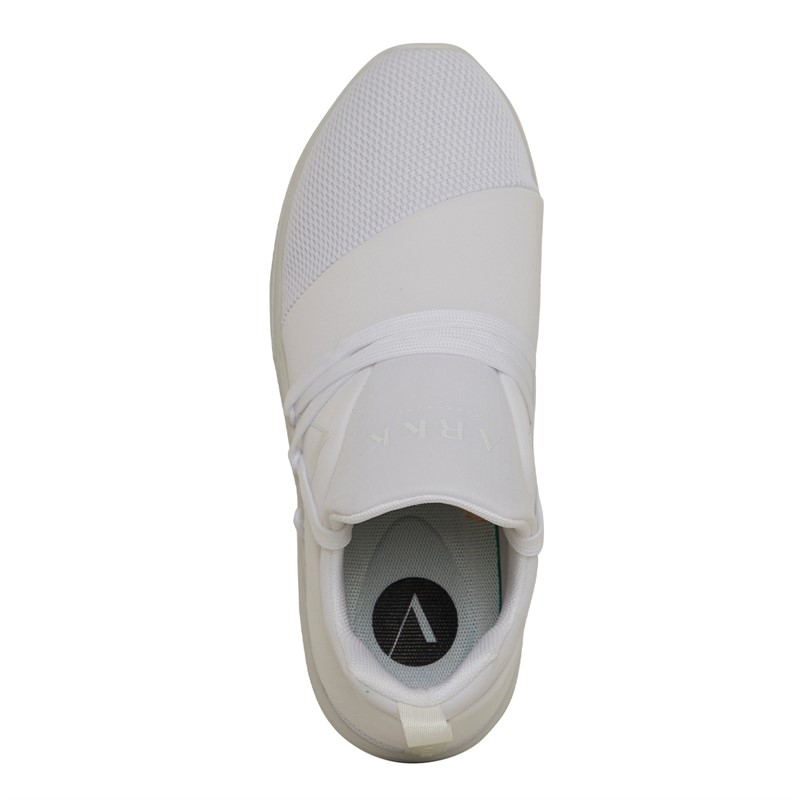 ARKK Copenhagen Womens Raven Mesh Trainers Triple White