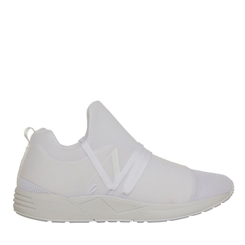 ARKK Copenhagen Womens Raven Mesh Trainers Triple White