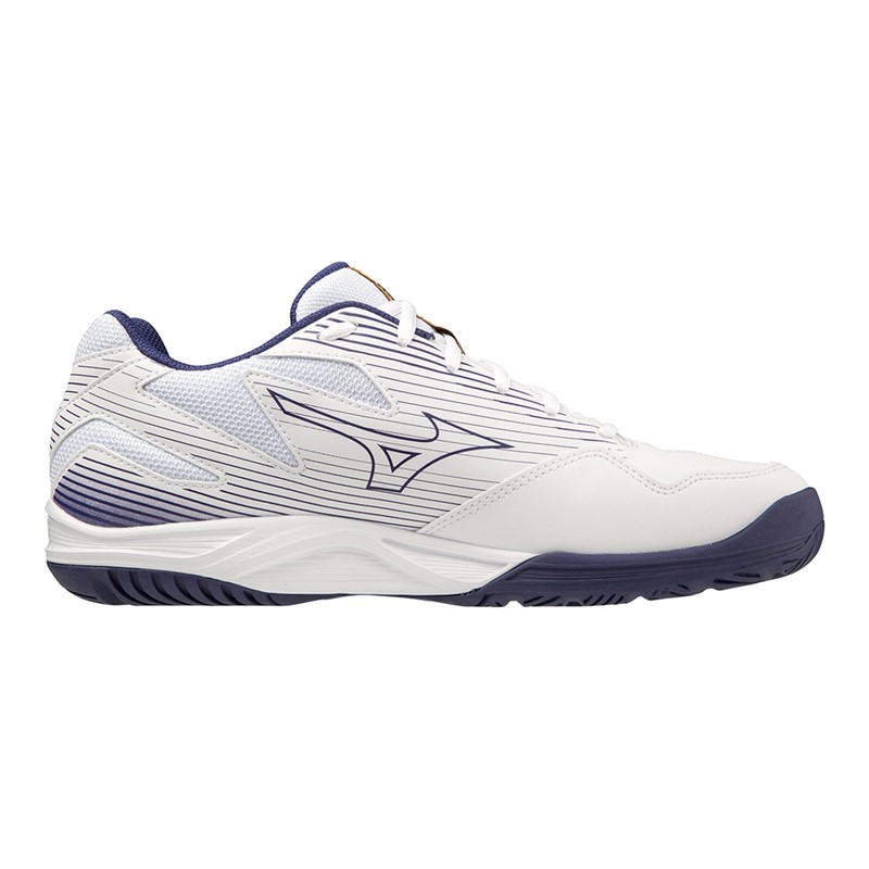 Buy Mizuno Cyclone Speed 4 Indoor Court Shoes White/Blue Ribbon/Mp Gold