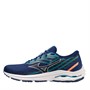 Mizuno Mens Wave Equate 7 Stability Running Shoes Blue Depths/Silver/Neon Flame