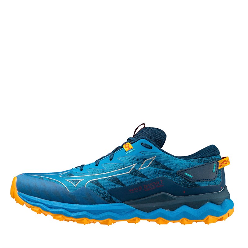 Mizuno Mens Wave Daichi 7 Trail Running Shoes Cloisonne/Zinnia/Blue Opal