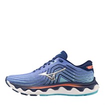 Mizuno Womens Wave Horizon 6 Stability Running Shoes Dazzling Blue/Silver/Neon Flame