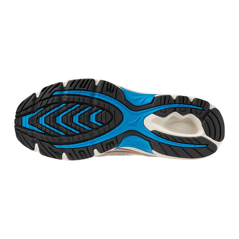 Mizuno MXR Trainers Pristine/High Risk Red/Blue Pace