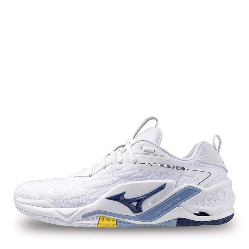 Mizuno Wave Stealth Neo 2 Court Shoes White/Bellwether Blue/Bel Air Blue