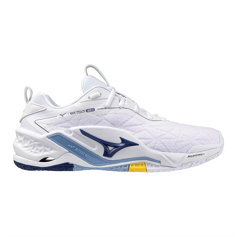 Mizuno Wave Stealth Neo 2 Court Shoes White/Bellwether Blue/Bel Air Blue