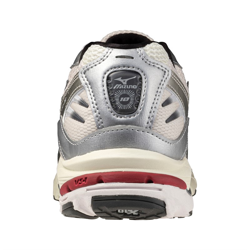 Mizuno Wave Rider 10 Trainers Mizuno Snowwhite/Black Sand/Rythmic Red