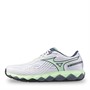 Mizuno Wave Enforce Tour 2 All Court Tennis Shoes White/Neo Mint/Vintage Indigo