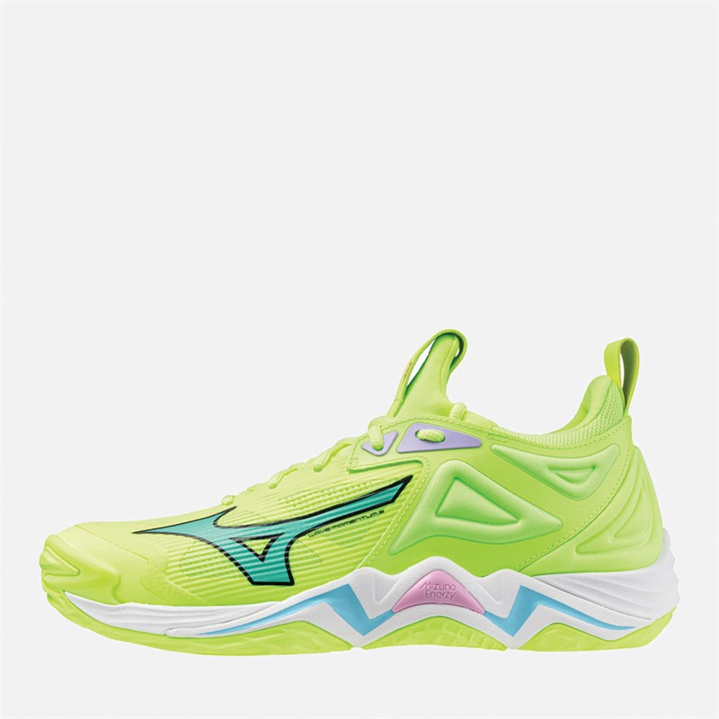 Mizuno Wave Momentum 3 Court Shoes Mizuno Neo Lime/Black/Splish Splash