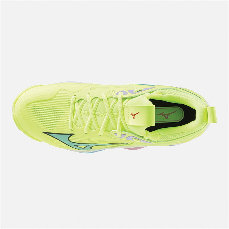Mizuno Wave Momentum 3 Court Shoes Mizuno Neo Lime/Black/Splish Splash