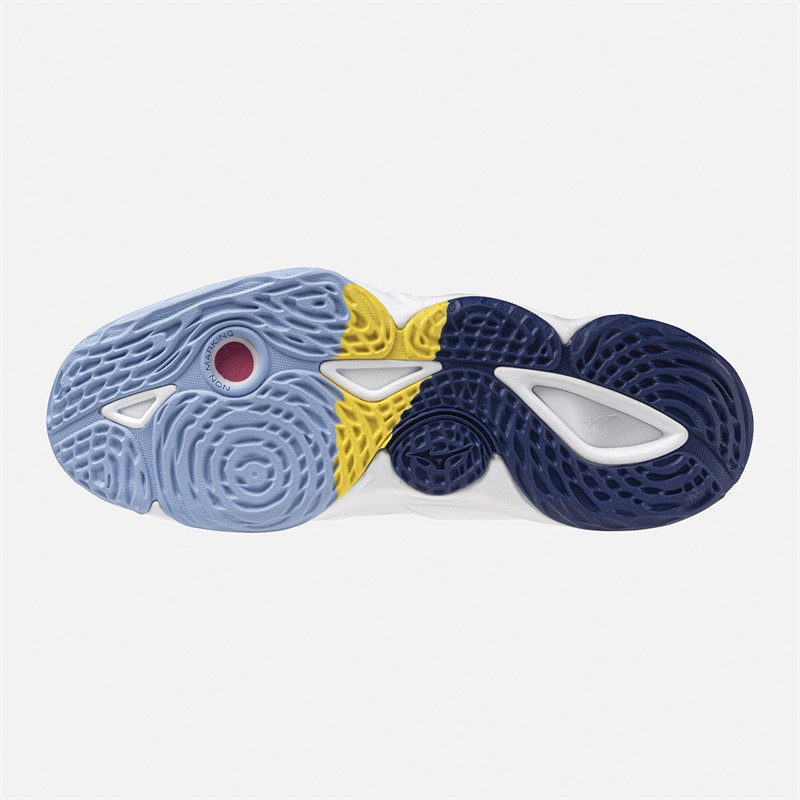 Mizuno Wave Momentum 3 Court Shoes White/Bellwether Blue/Bel Air Blue