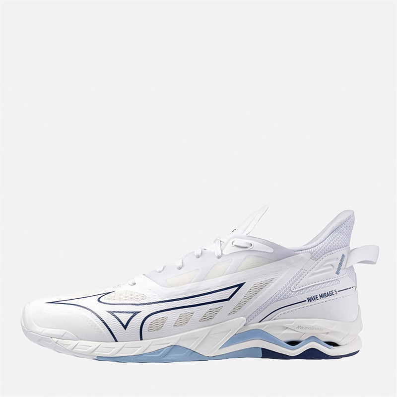 Mizuno Wave Mirage 5 Court Shoes White/Bellwetherblue/Bel Air Blue