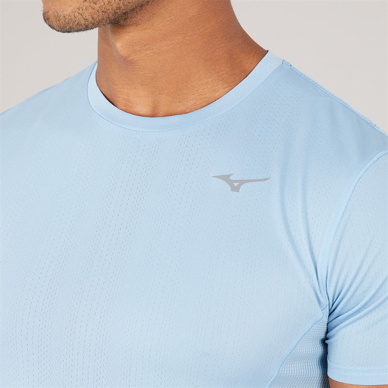 Mizuno Mens Dryaeroflow Running Top Glacier Lake