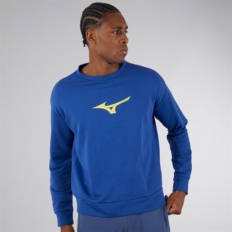 Mizuno Mens Athletics RB Sweatshirt Bellwether Blue - Size M
