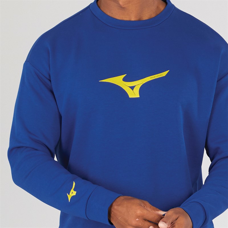 Mizuno Mens Athletics RB Sweatshirt Bellwether Blue