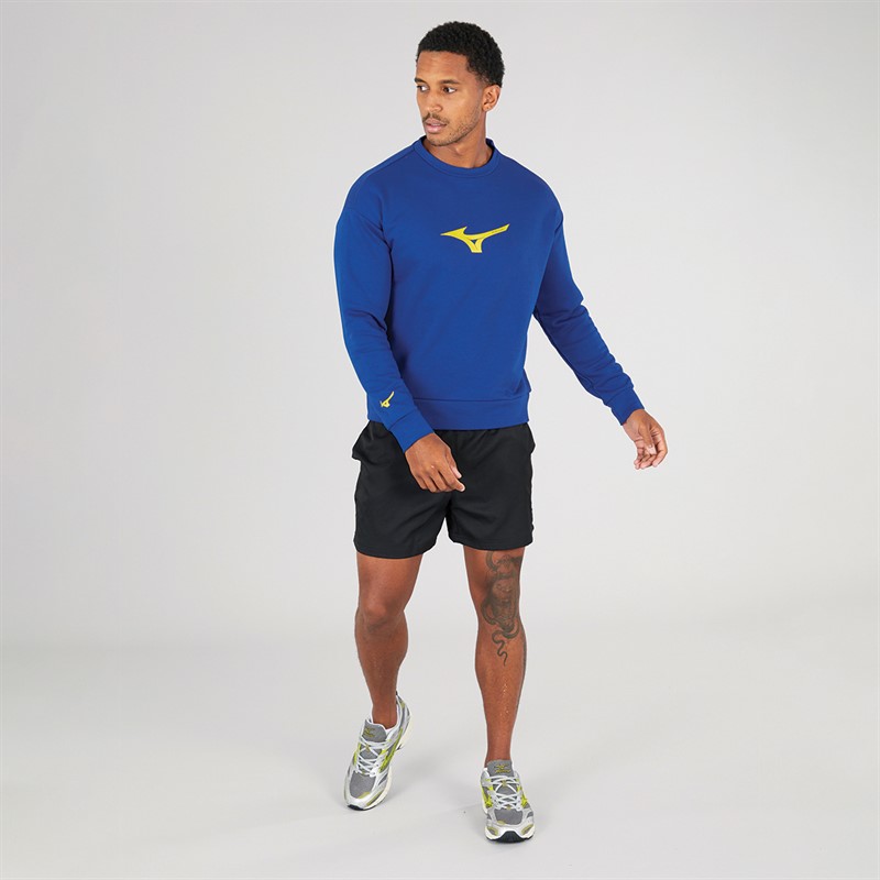 Mizuno Mens Athletics RB Sweatshirt Bellwether Blue