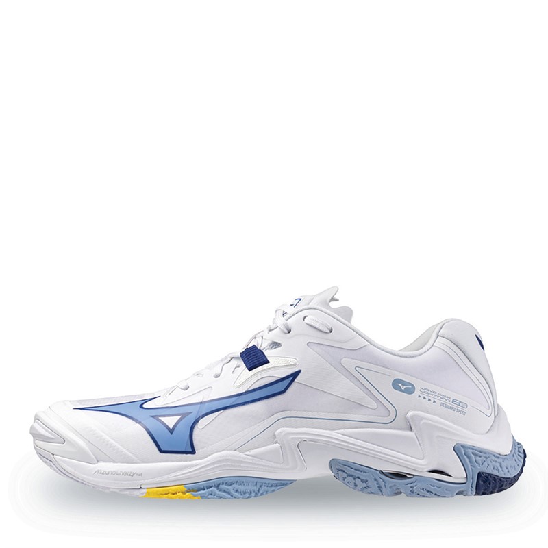 Mizuno Wave Lightning Z8 Court Shoes White/Bellwether Blue/Bel Air Blue