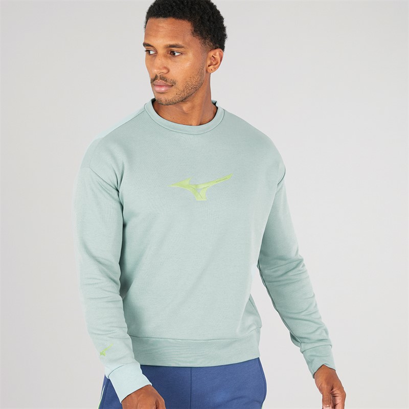 Mizuno Mens Athletics RB Sweatshirt Cloud Blue - Size XXL