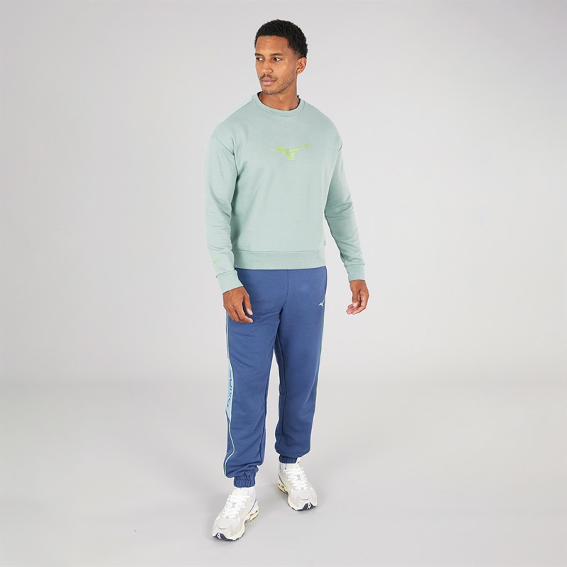 Mizuno Mens Athletics RB Sweatshirt Cloud Blue