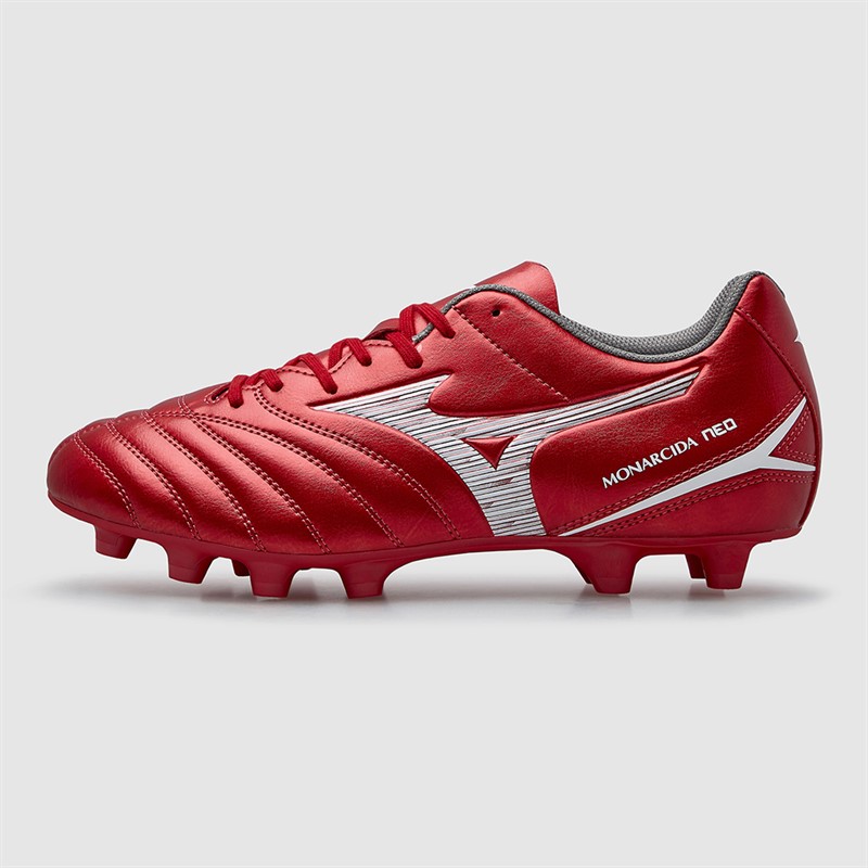 Mizuno Mens Monarcida Neo III Select FG Firm Ground Football Boots Morelia 40Th Red/White