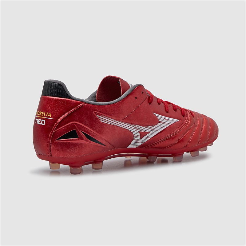 Mizuno Mens Morelia Neo IV Pro AG Artifical Ground Football Boots Morelia 40Th Red/White/Black