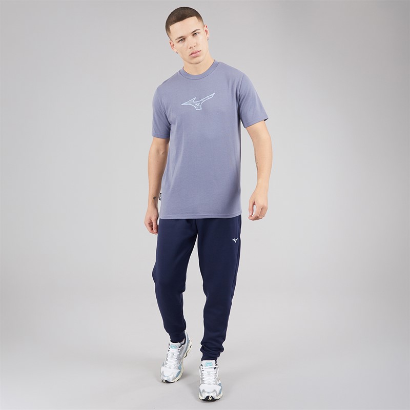 Mizuno Mens Mizuno Athletics T-Shirt Blue Granite